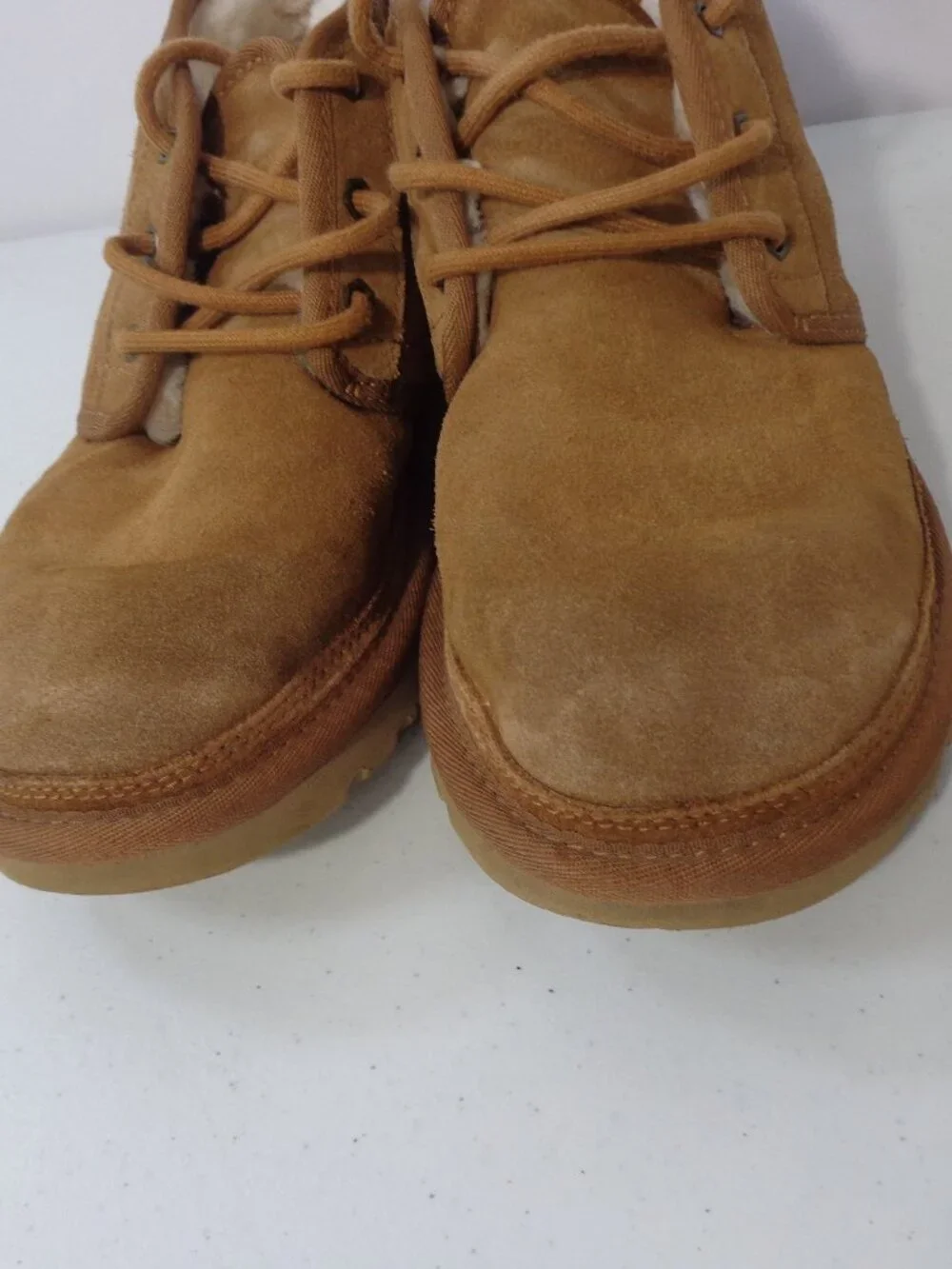 UGG 1094269 Neumel Chestnut Brown Suede Fur Low Women's Boots Size 8